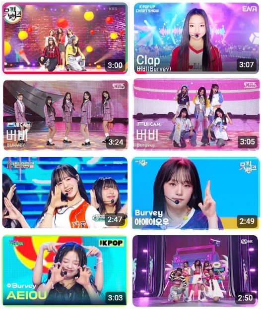 BURVEYの音楽番組、MV、放送活動の参考画像